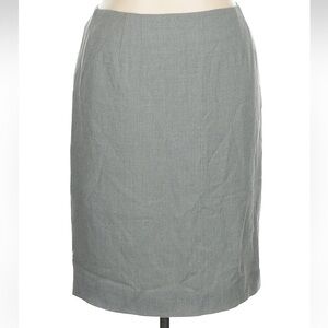 Linda Allard Ellen Tracy Classic Wool Gray Pencil Skirt Career Chic Size 14